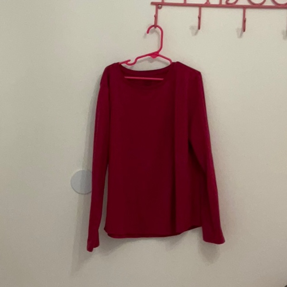Magenta long sleeve shirt
